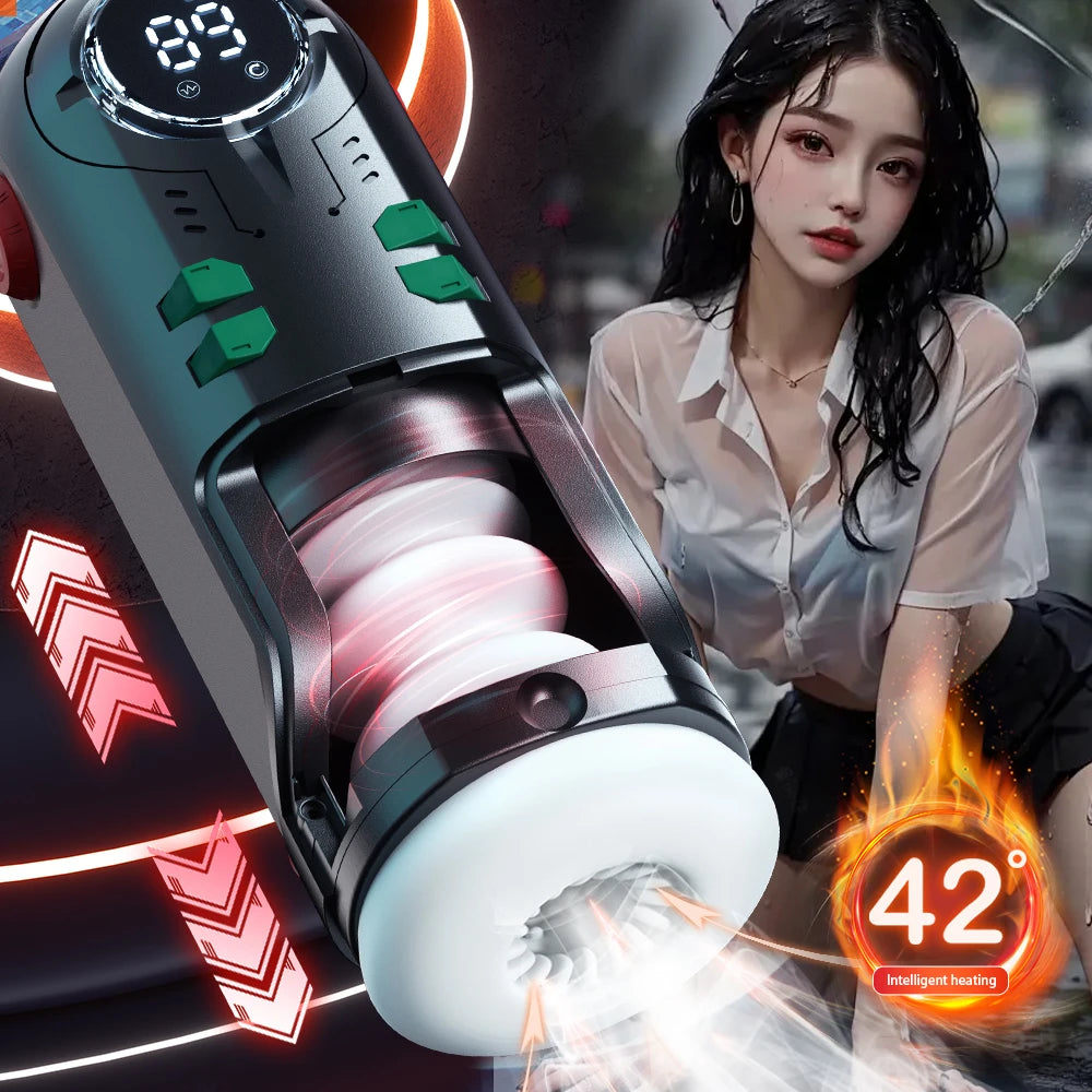 Telescopic Heated Sucking Pocket Pussy